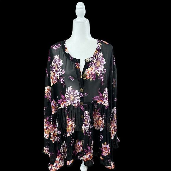 Terra & Sky baby doll top - Picture 1 of 5